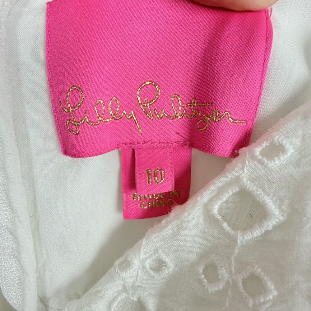 lilly pulitzer melody eyelit maxi bridal resort coastal white women's dress 10 - Picture 13 of 14
